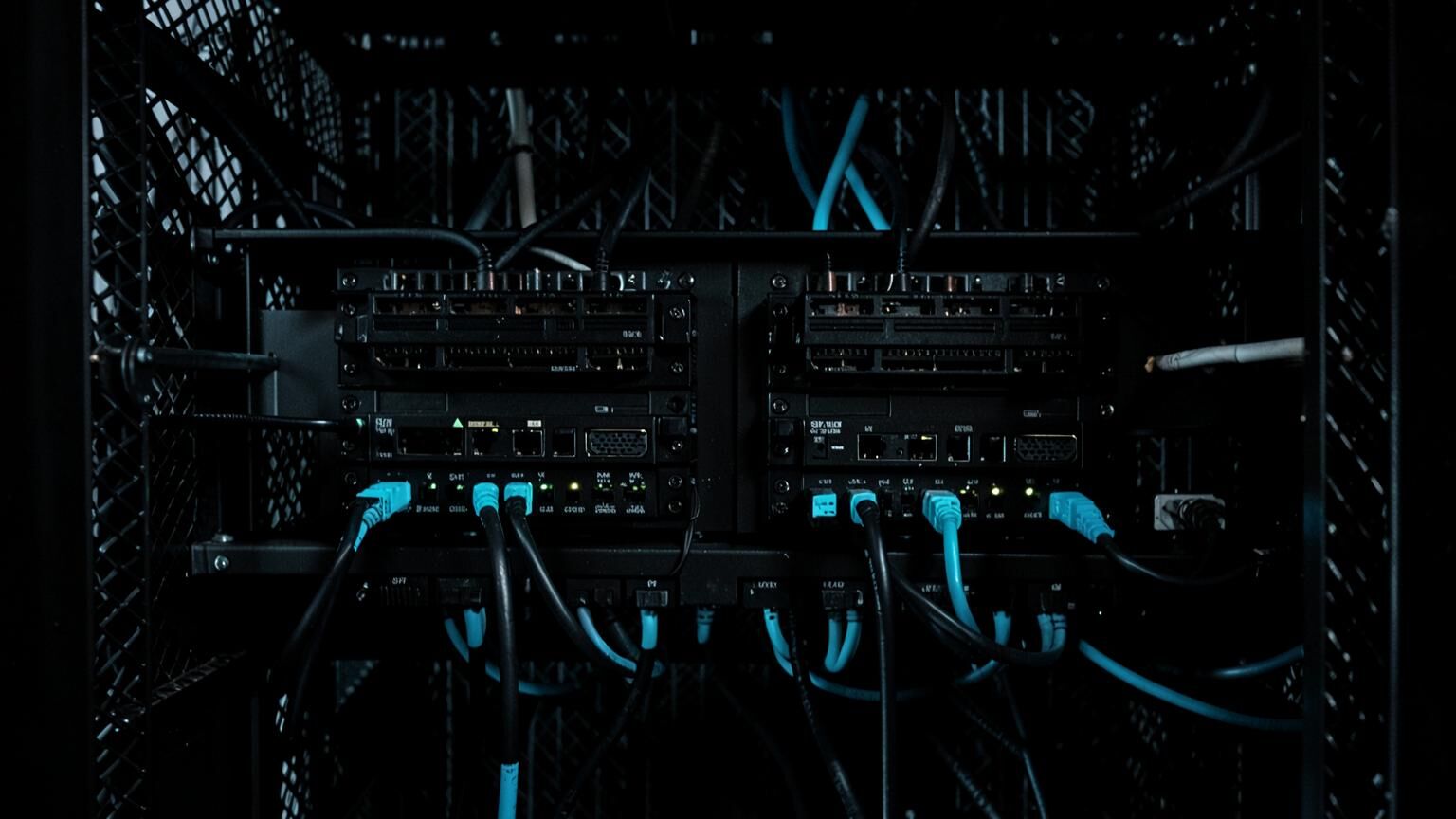 Redundant SIP trunk edge routers with dual uplinks in a secure cage