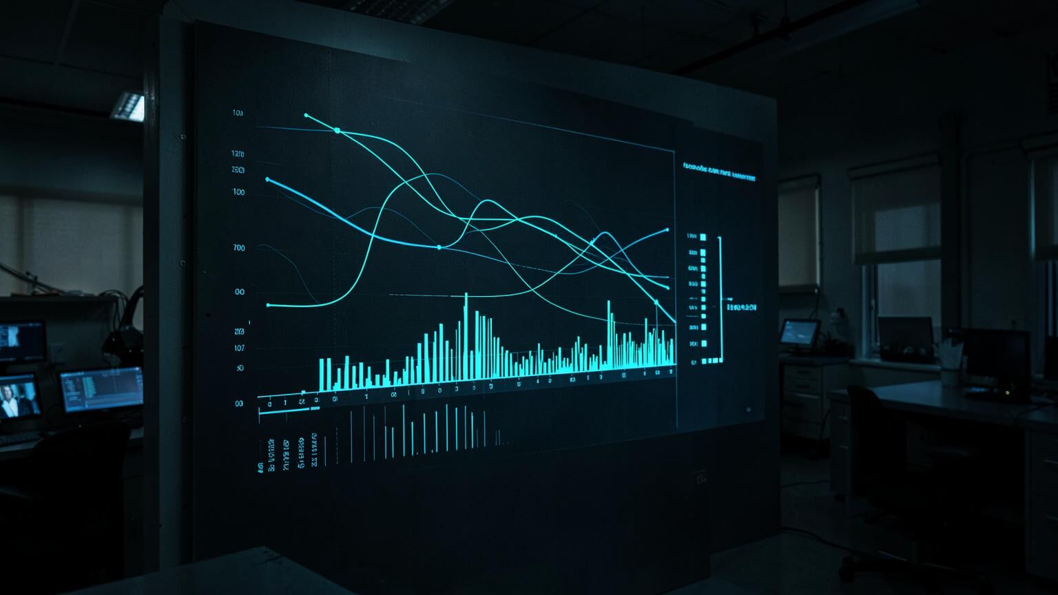 Predictive dialer supervisor wallboard showing call pacing curves