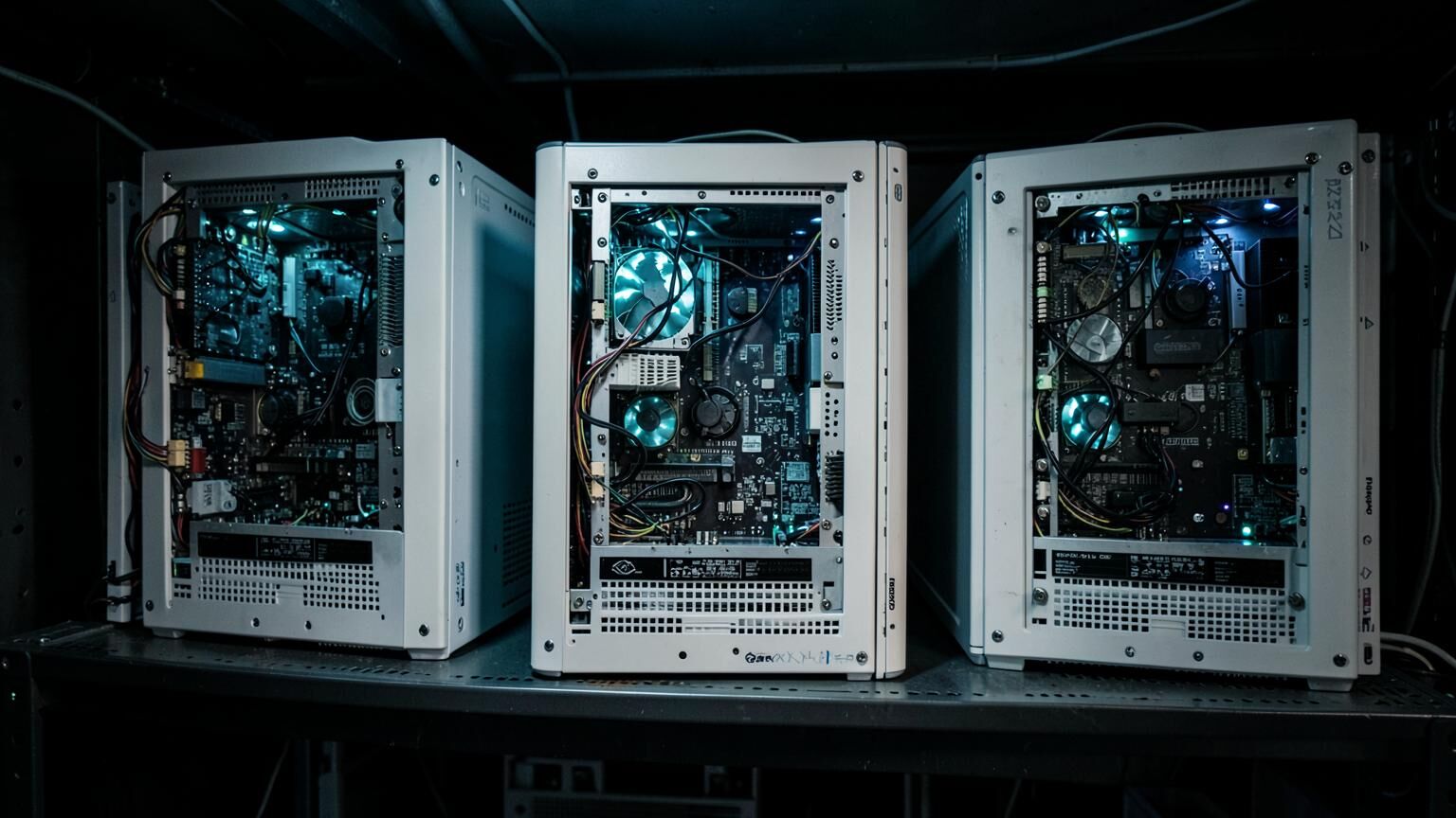 Proxmox open-source hypervisor cluster built from three whitebox servers