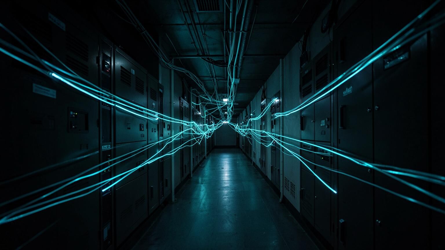 Telnyx style private fibre voice backbone running between network cabinets